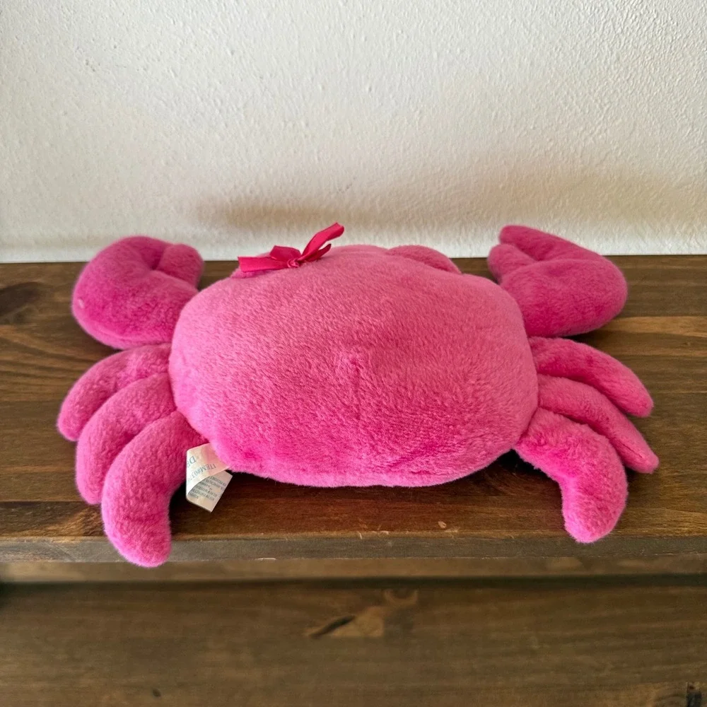 2pc Wishpets 2013 Droopy Crabby Plush Lot Pink Purple Large Eyes Bow 03707 Set